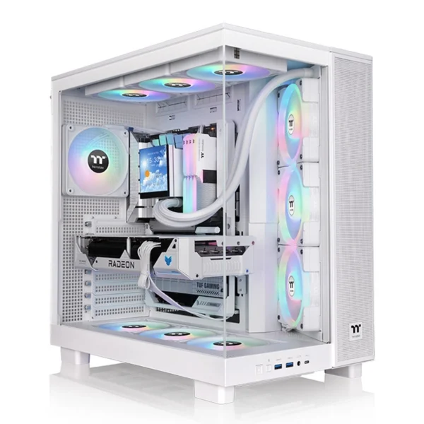 Thermaltake View 380 XL TG ARGB Mid Tower Gaming Case > White