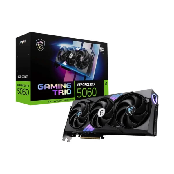 MSI NVIDIA GeForce RTX 5060 8G GAMING TRIO OC Video Card, DLSS 4