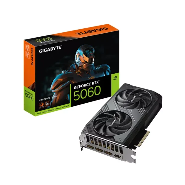 Gigabyte GeForce RTX 5060 WINDFORCE OC 8G Video Card, DLSS 4