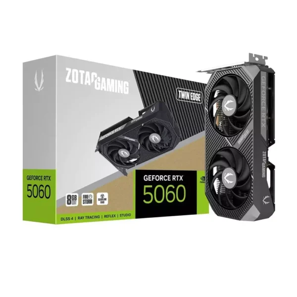 ZOTAC GAMING GeForce RTX 5060 Twin Edge 8GB Graphic Card - Black, DLSS 4