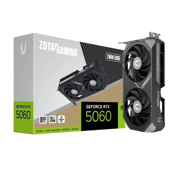 ZOTAC GAMING GeForce RTX 5060 Twin Edge 8GB Video Card > Black, DLSS 4