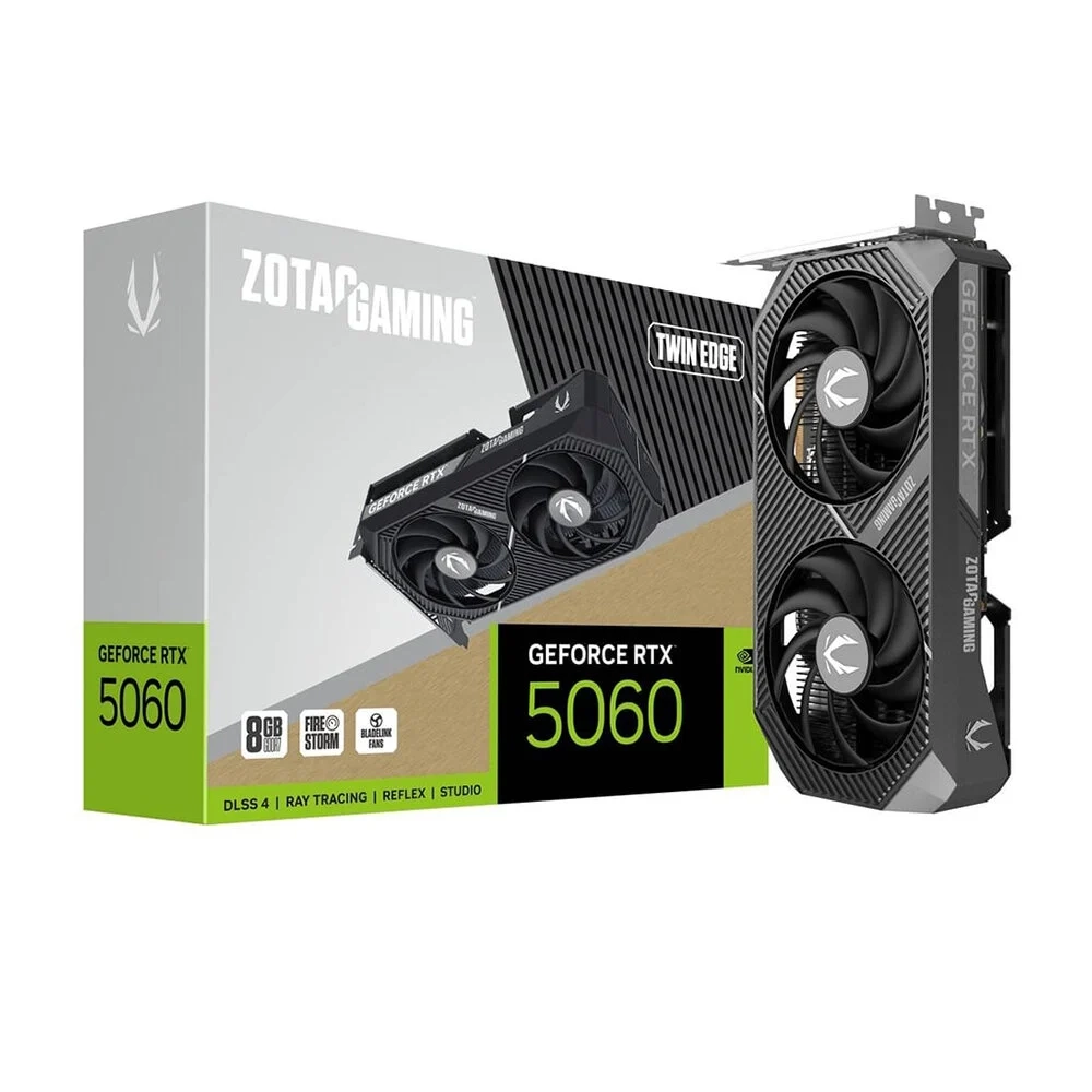 ZT-B50600E-10M ZOTAC GAMING GeForce RTX 5060 Twin Edge 8GB Video Card > Black, DLSS 4
