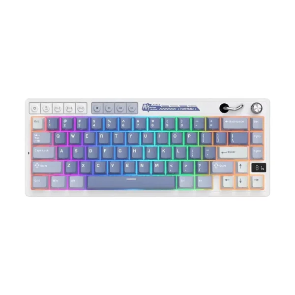 RK Royal Kludge M65 60% Arabic Laser Print Mechanical Keyboard > Ocean Blue