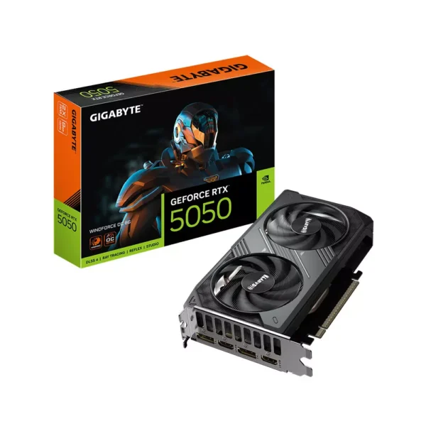 Gigabyte GeForce RTX 5050 WINDFORCE OC 8G Video Card, DLSS 4