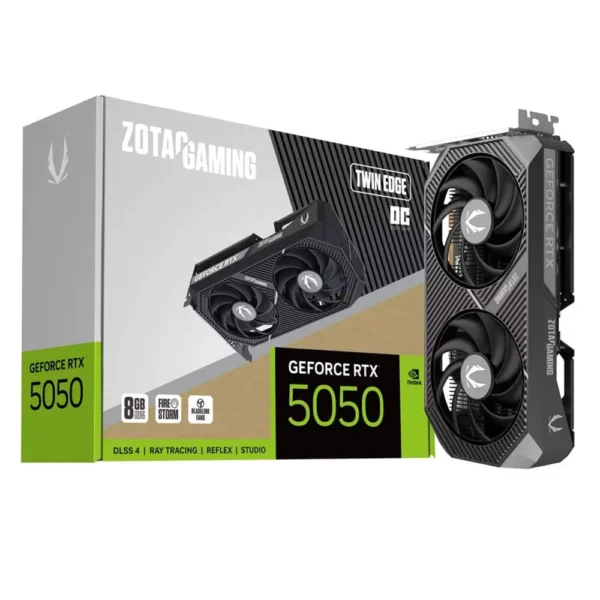 ZOTAC GAMING GeForce RTX 5050 8GB Twin Edge OC Video Card, DLSS 4