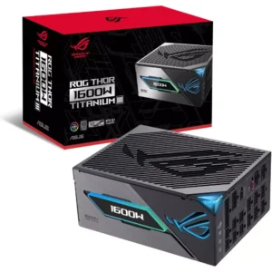 ASUS ROG THOR 1600W Titanium III 80 Plus Titanium ATX 3.1 Power Supply > Black