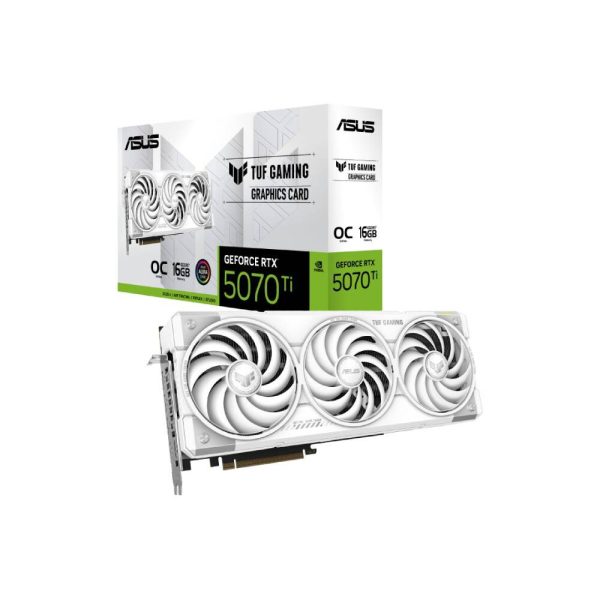 ASUS TUF Gaming GeForce RTX 5070 Ti 16GB GDDR7 White OC Edition Video Card, DLSS 4