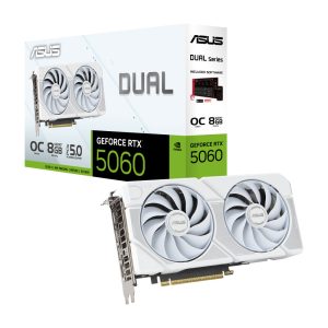 ASUS Dual GeForce RTX 5060 White OC Edition 8GB GDDR7 Video Card, DLSS 4
