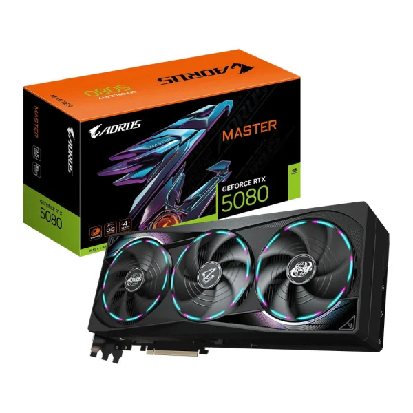 Gigabyte AORUS NVIDIA GeForce RTX 5080 MASTER 16GB GDDR7 Video Card, DLSS 4