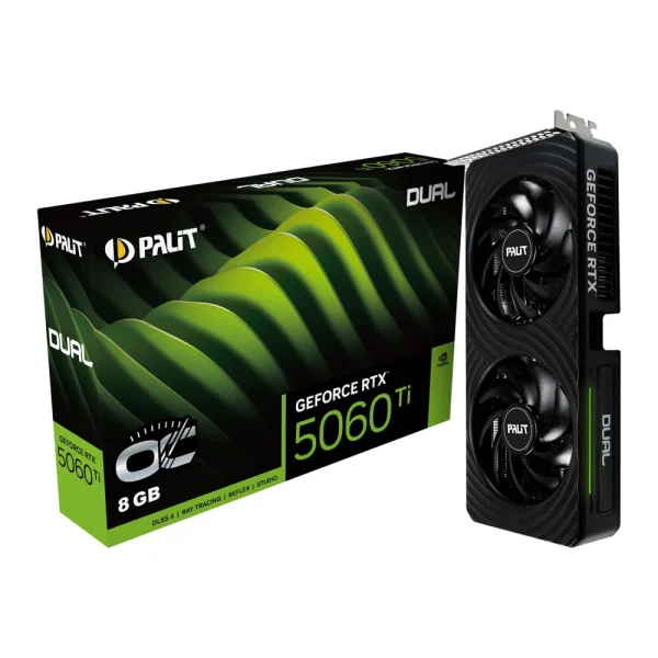 Palit NVIDIA GeForce RTX 5060 Ti DUAL OC 8GB Blackwell Video Card, DLSS 4