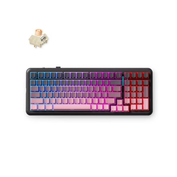 MCHOSE K99 V2 Wireless Icy Creamsicle Switches Mechanical Keyboard > Black Pink