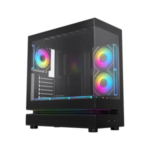 Acegeek Clearion Tempered Glass ATX Gaming Case > Black