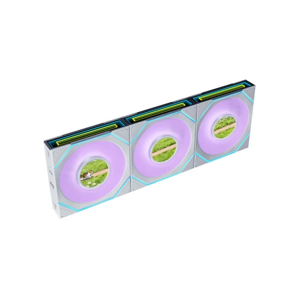 Lian Li UNI FAN SL Infinity LCD Flex Reverse Blade Triple-Pack Fan > White