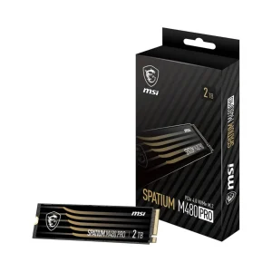 MSI Spatium M480 Pro 2TB PCIe Gen4x4 M.2 NVMe SSD > Black