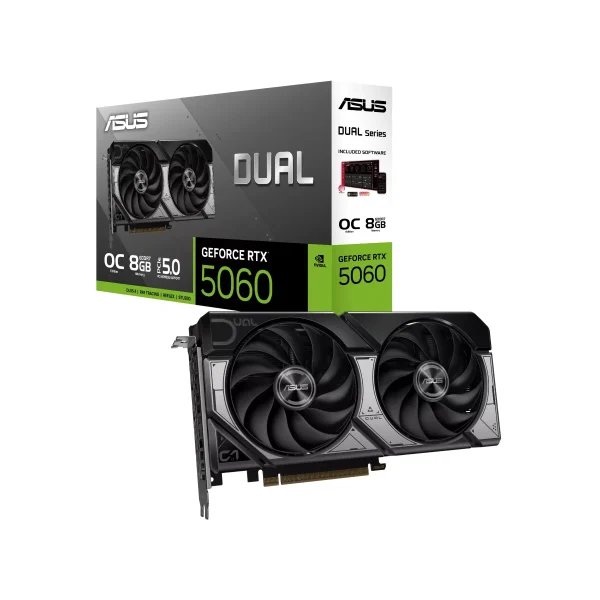 Asus GeForce RTX 5060 Dual OC Advanced 8GB GDDR7 Graphics Card, DLSS 4