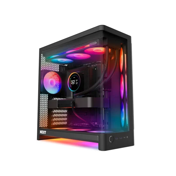 NZXT H6 RGB+ Compact Dual-Chamber Mid-Tower ATX Case > Black