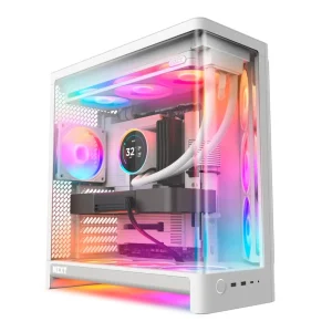 NZXT H6 RGB+ Compact Dual-Chamber Mid-Tower ATX Case > White