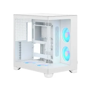 Fractal Pop 2 Vision RGB Dual-Chamber Mid-Tower TG EATX Case > White