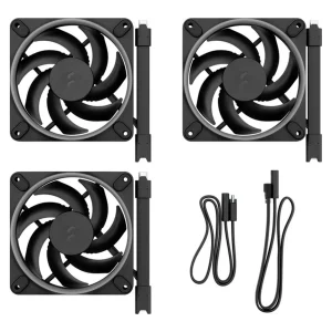 Fractal Design Momentum 12 ARGB 120mm PWM 3 Pack Fans > Black